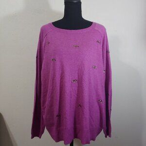 Nic + Zoe Hidden Gems Sweater  Women's Plus Size 2X